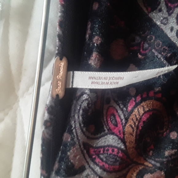 Velvet boho maxi skirt with front slit. Almost new. - Picture 3 of 5